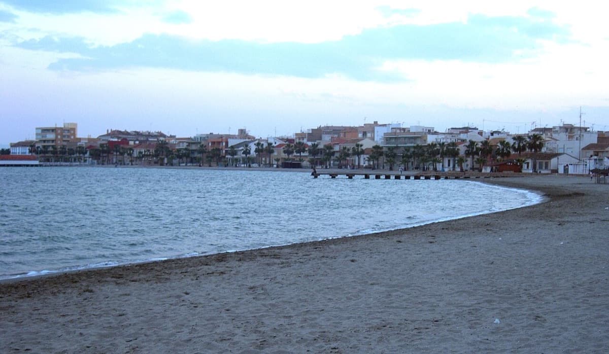 La playa del Espejo, en Los Alcázares