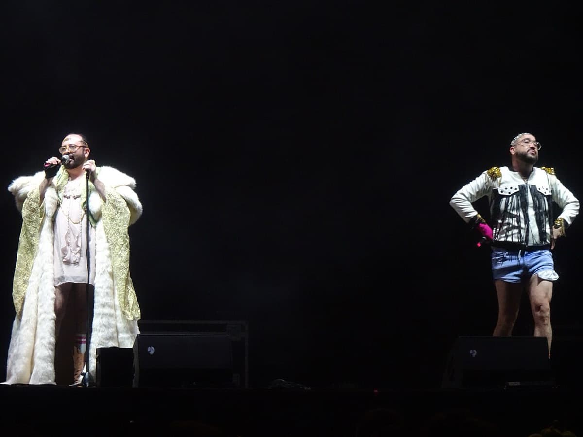 Ojete Calor durante un concierto en un festival en 2023